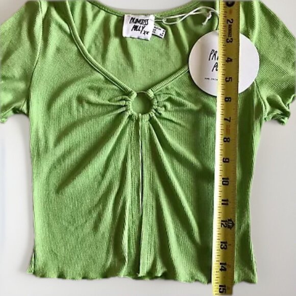 NWT Princess Polly Fenwick Green Crop Top US Size 2 - Picture 7 of 7